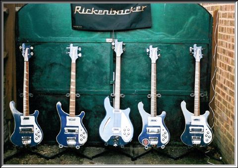 Left to right: 4001, 4001 checkerbound, 4005, 4001S and 4001S, all in Azurglo.